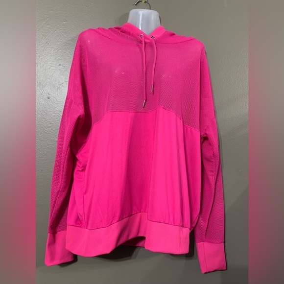 Soho Sport Pink Mesh Long Sleeve Hoodie - Picture 1 of 4